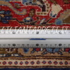 tappeto persiano mud da salotto fondo blu avorio in lana 314x217 cm