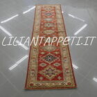 passatoia kazak corridoio fondo rosso arancio 293x81 cm