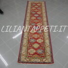 passatoia kazak da corridoio fondo rosso 295x82 cm