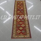 passatoia kazak da corridoio fondo rosso 295x82 cm