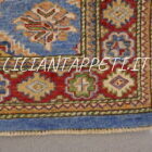 tappeto passatoia fondoletto kazak afghano azzurro 190x76 cm