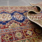 tappeto passatoia fondoletto kazak afghano blu 199x78 cm