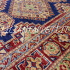 tappeto passatoia fondoletto kazak afghano blu 199x78 cm
