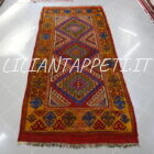 antico tappeto Konya turco metà 800 lana su lana 305x136 cm