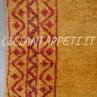 passatoia fondoletto persiano gashgai color giallo ocra in lana 196x76 cm