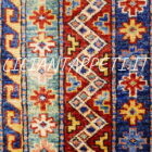 tappeto afghano kazak da sala fondo avorio in lana 265x183 cm