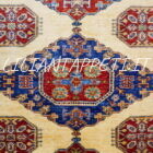 tappeto afghano kazak da sala fondo avorio in lana 265x183 cm