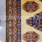 tappeto afghano kazak da sala fondo avorio in lana 265x183 cm