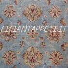 tappeto orientale ziegler azzurro da salotto in lana 186x124 cm