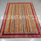 tappeto orientale moderno ziegler bakhtiari da salotto fondo multicolore disegno moharramat in lana 247x178 cm