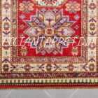 passatoia orientale kazak per il corridoio fondo rosso 410x80 cm