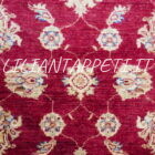 passatoia afghano ziegler per corridoio fondo rosso lana su cotone 290x80 cm