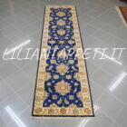 passatoia elegante orientale per il corridoio fondo blu 293x80 cm