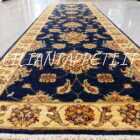 passatoia elegante orientale per il corridoio fondo blu 293x80 cm