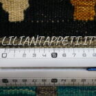 Kilim Afghano da salotto nero multicolore in lana 286x202 cm