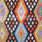 Kilim Afghano da salotto nero multicolore in lana 286x202 cm