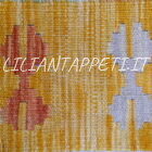 kilim afghano da salotto multicolore in lana 247x175 cm