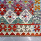 kilim afghano da salotto multicolore in lana 14444