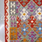 kilim afghano da salotto multicolore in lana 14444