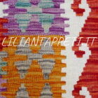 kilim afghano da salotto multicolore in lana 14444