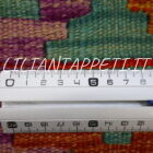 kilim afghano da salotto multicolore in lana 14444