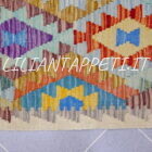 passatoia kilim afghano da corridoio multicolore 281x77 cm