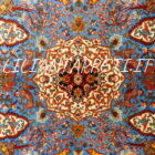 tappeto annodato a mano erivan gherla fondo azzurro da salotto 233x158 cm in lana
