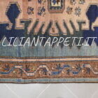 antico tappeto orientale persiano azarbaijan heriz zanjan disegno serapi da salotto 190x127 cm