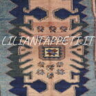antico tappeto orientale persiano azarbaijan heriz zanjan disegno serapi da salotto 190x127 cm