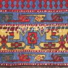 antico tappeto persiano gharajeh barjid da salotto fondo avorio disegno geometrico con due medaglioni raggianti geometrici 220x158 cm
