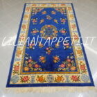 tappeto cinese pechino da salotto molto decorativo fondo blu in lana 250x150 cm