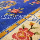 tappeto cinese pechino da salotto molto decorativo fondo blu in lana 250x150 cm