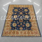 tappeto orientale ziegler fondo blu in lana 184x148 cm