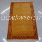 piccolo Gabbeh Gashghai Persiano fondo giallo ocra in lana 150x92 cm
