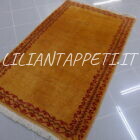 piccolo Gabbeh Gashghai Persiano fondo giallo ocra in lana 150x92 cm