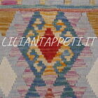 kilim afghano da salotto multicolore in lana 245x177 cm