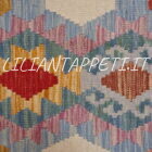 kilim afghano da salotto multicolore in lana 245x177 cm