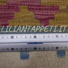 kilim afghano da salotto multicolore in lana 245x177 cm