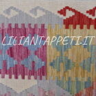 kilim afghano da salotto multicolore in lana 245x177 cm
