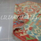 piccolo kilim afghano multicolore 164x109 cm