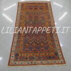 Antico Tappeto Curdo sauj bulag Persia fondo multicolore 243x127 cm