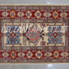tappetino orientale moderno kazak fondo avorio scendiletto 119x80 cm