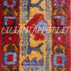 tappeto persiano afshari sirjan fondo rosso e giallo con i botteh lana su cotone 195x154 cm