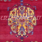 tappeto persiano afshari sirjan fondo rosso e giallo con i botteh lana su cotone 195x154 cm