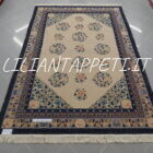 tappeto cinese pechino da salotto color avorio 273x183 cm lana su cotone