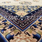 tappeto cinese pechino da salotto color avorio 273x183 cm lana su cotone