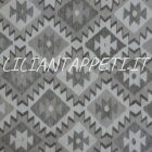 Kilim Afghano da salotto con le lane non tinte color beige, avorio, marrone, grigio 293x204 cm