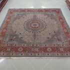 tappeto persiano mud da salotto fondo chiaro rara dimensione quadrato 250x250 cm