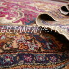 tappeto turco kayseri da salotto fondo color vinaccio in lana 305x197 cm