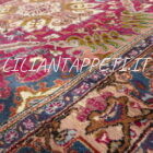 tappeto turco kayseri da salotto fondo color vinaccio in lana 305x197 cm
